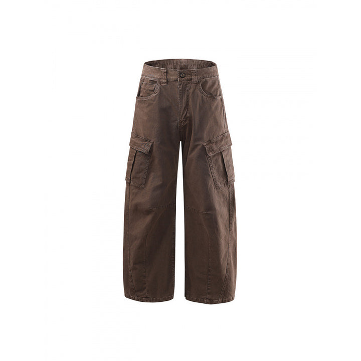 Damen Weite High Waist Cargo Culotte aus Baumwolltwill mit Mehrfachtaschen Echo Archiv