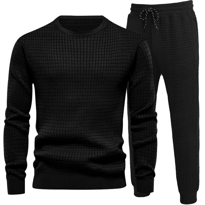 Herren Oberteil und Jogginghose Set mit strukturiertem Design Echoarchiv