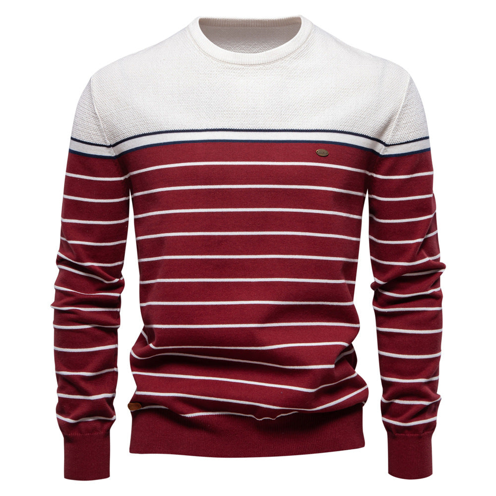 Herren Strickpullover mit maritimen Streifen Echoarchiv