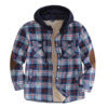 Herren wattierte Flanelljacke mit abnehmbarem Kapuzenfutter Echoarchiv