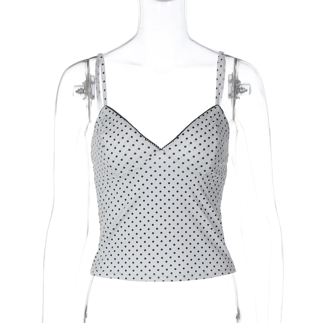 Damen Charmantes Spaghetti-Top mit Punkten Echo Archiv