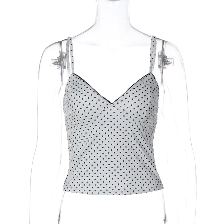 Damen Charmantes Spaghetti-Top mit Punkten Echo Archiv