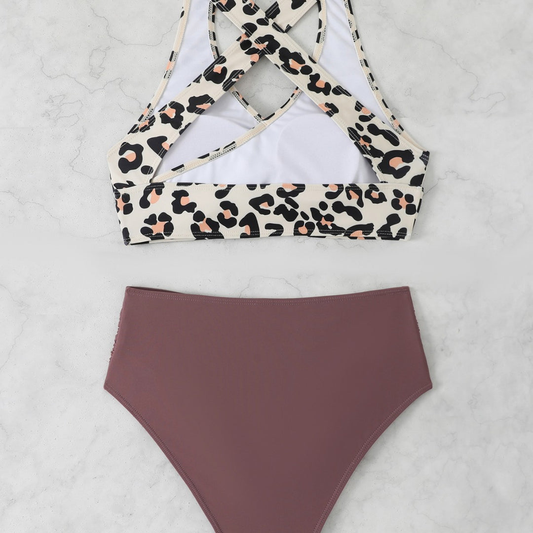 Damen Sportlicher Bikini-Set mit modischem Leo-Design Echo Archiv