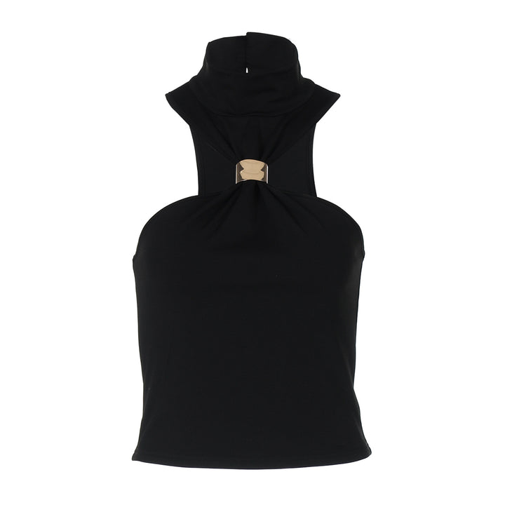 Damen modernes High-Neck Top Echo Archiv