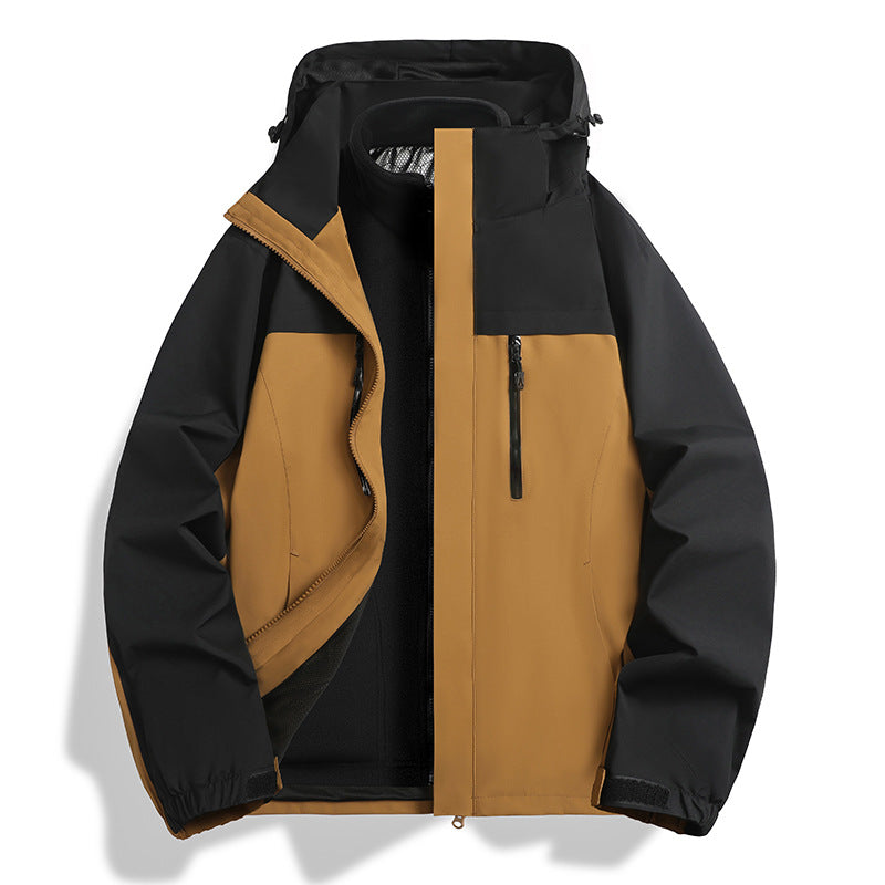 Herren Zwei-in-eins Softshell-Hybridjacke mit abnehmbarer Fleece-Innenjacke und wasserabweisender Membran Echo Archiv