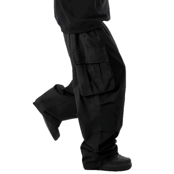 Herren Weite Baggy-Cargohose mit tiefem Schritt, großen Klappentaschen & relaxed Fit Echo Archiv