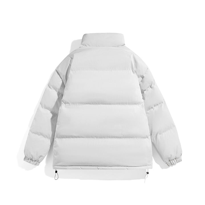 Unisex Boxy-Pufferjacke mit hohem Stehkragen, verdecktem Reißverschluss und verstellbarem Kordelzugsaum Echo Archiv