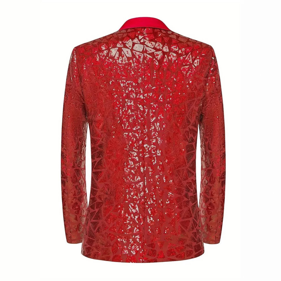 Herren glamouröser Paillettenblazer Echoarchiv