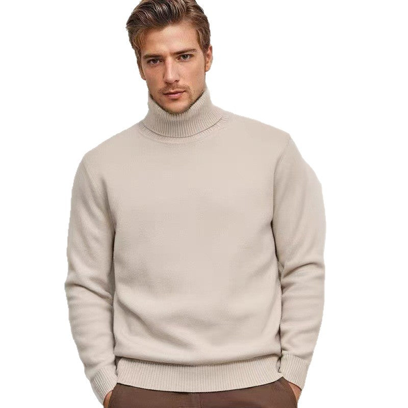 Herren nan feinstrick Rollkragenpullover mit schmaler Silhouette und gerippten Bündchen Echo Archiv