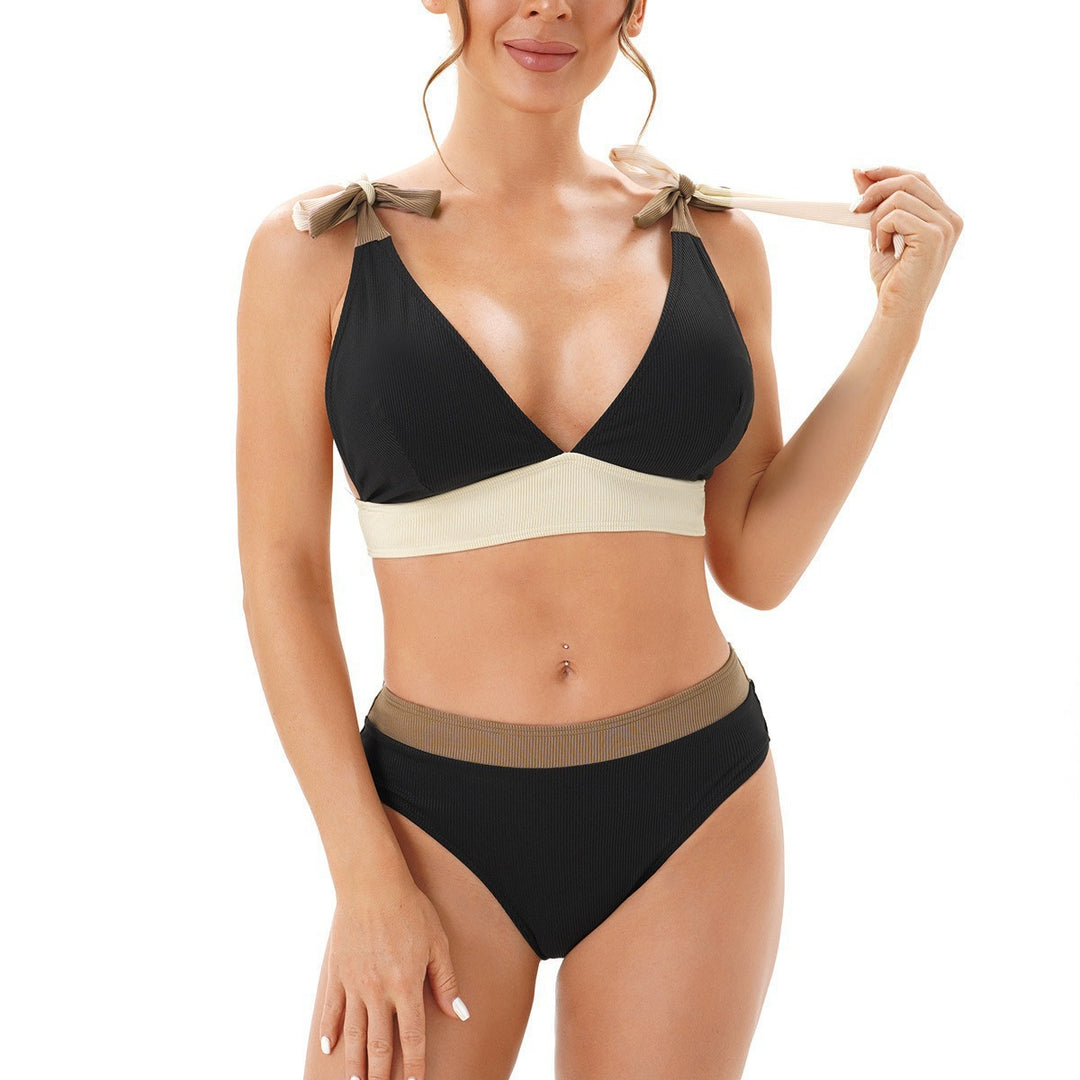 Damen Zweiteiliges Bikini-Set mit modischen Trägerdetails Echo Archiv