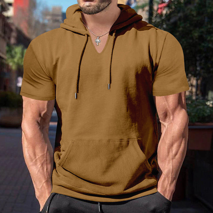 Herren Kapuzenshirt mit V-Ausschnitt und Kängurutasche Echoarchiv