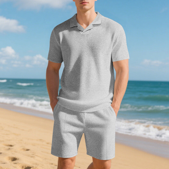 Herren Casual Set aus luftiger Struktur-Baumwolle Echoarchiv