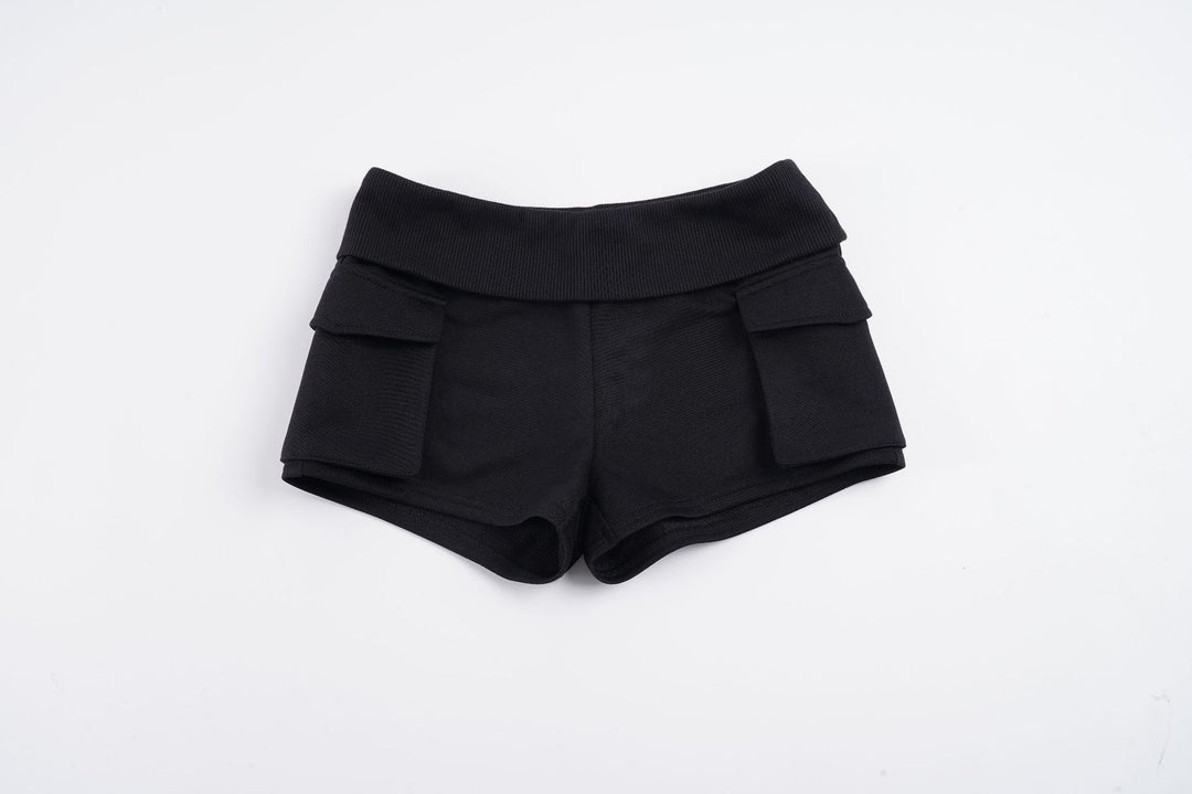 Damen Modische Shorts mit praktischen Taschen und hohem Bund Echo Archiv