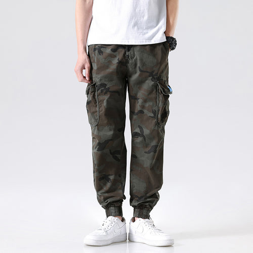 Herren Cargo-Jogginghose im Camouflage-Utility-Design mit großen Klappentaschen Echo Archiv