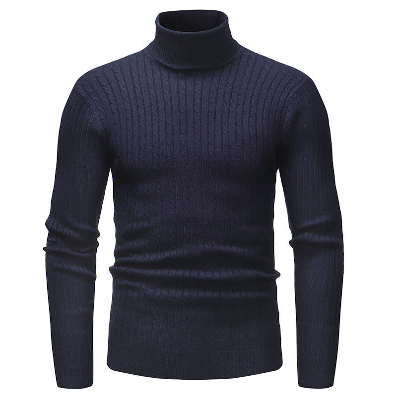 Herren eleganter Rollkragenpullover aus feiner Strickware Echoarchiv