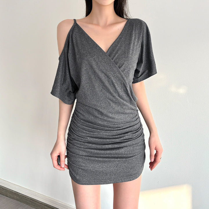 Damen Wickeloberteil mit asymmetrischem Schnitt und Rüschendetails Echo Archiv