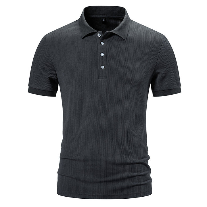 Herren Poloshirt mit strukturiertem Design und hochwertiger Baumwollmischung Echoarchiv