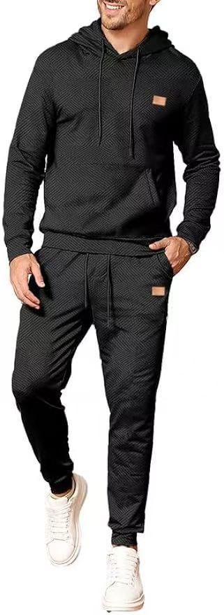Herren Freizeit-Jogginganzug mit strukturiertem Design und praktischen Taschen Echoarchiv