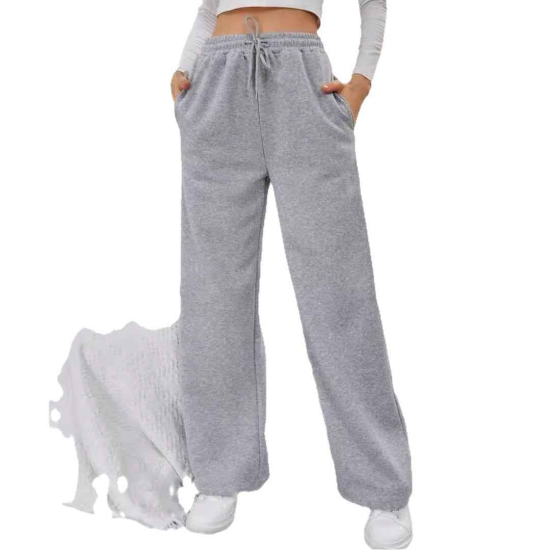 Damen nan High‑Waist Wide‑Leg Jogginghose mit elastischem Komfortbund, Kordelzug und tiefen Eingrifftaschen Echo Archiv