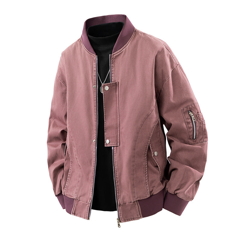Herren Boxy-Bomberjacke im Utility-Look mit Ärmel-Reißverschluss & Rippbündchen Echoarchiv