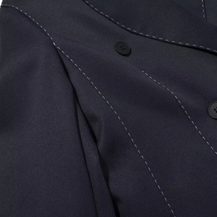 Damen nan doppelt geknöpfter Blazer mit dekorativer Steppnaht und Pattentaschen Echo Archiv