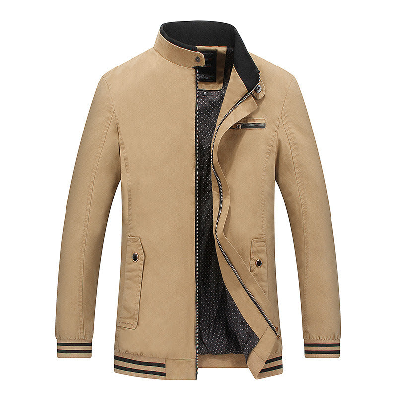 Herren sportliche Übergangsjacke mit Kinnschutz und praktischen Taschen Echoarchiv