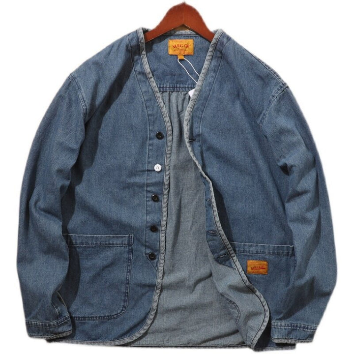 Herren Modische Denim-Jacke mit Taschen Echo Archiv