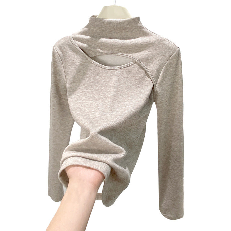 Damen Elegantes Langarmshirt mit Ausschnitt Echo Archiv