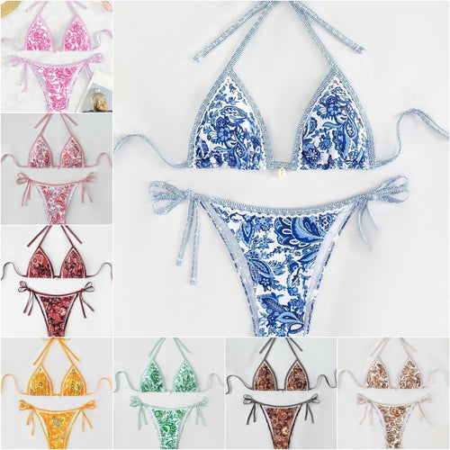 Damen Triangel-Bikini mit stilvollen Goldakzenten Echo Archiv