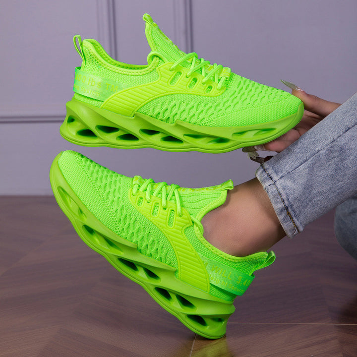 Damen Luftkissen-Sneaker mit transparenter Luftsohle und gestricktem Oberschuh Echoarchiv