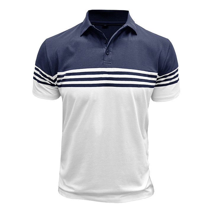 Herren Poloshirt mit modernem Streifendetail Echoarchiv