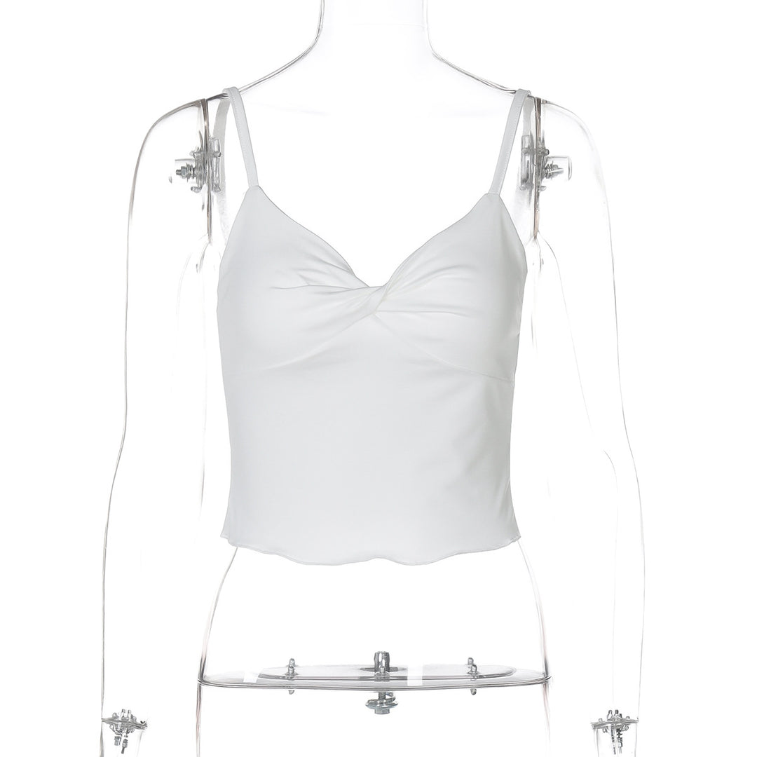 Damen Elegantes Spaghetti-Top mit verführerischer Drapierung Echo Archiv