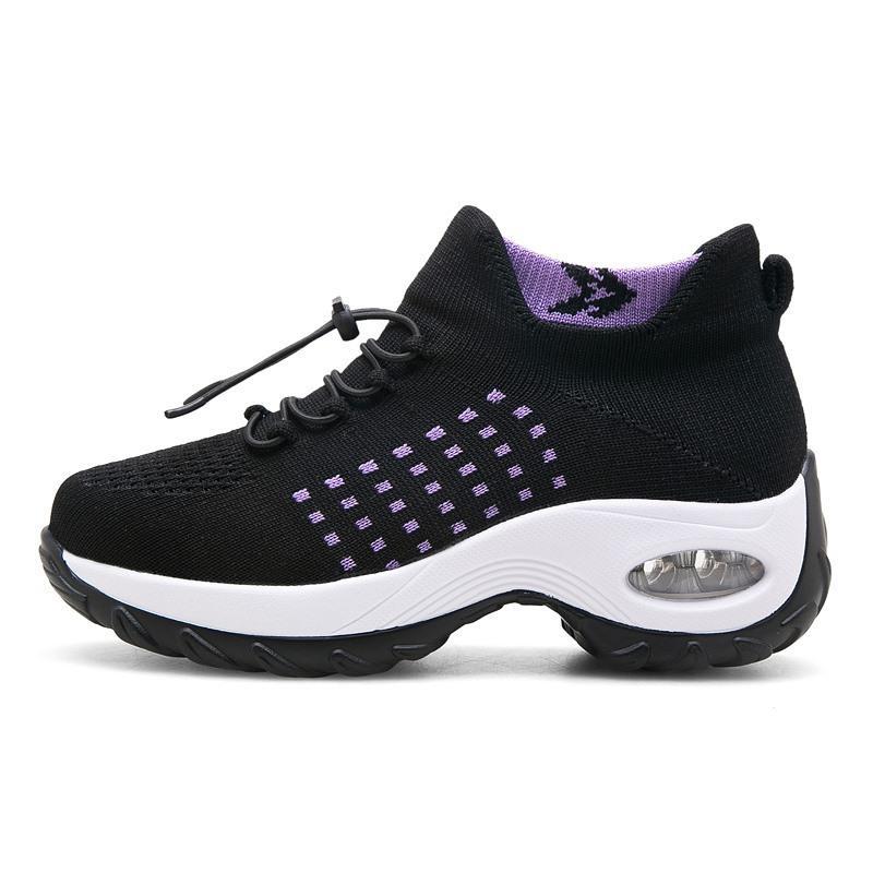 Damen nan leichte atmungsaktive Strick-Sneaker mit Luftkissen und hohem Sockenkragen Echo Archiv