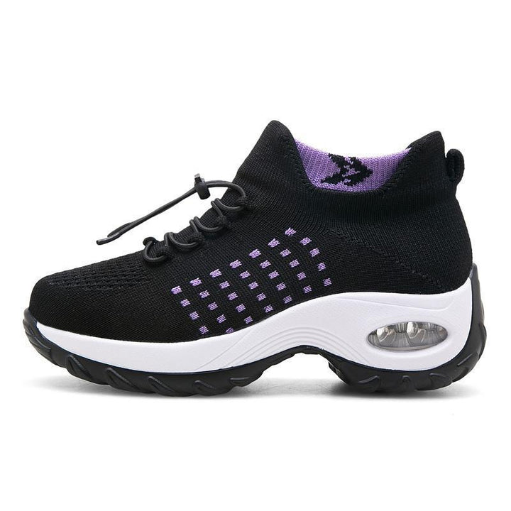 Damen nan leichte atmungsaktive Strick-Sneaker mit Luftkissen und hohem Sockenkragen Echo Archiv