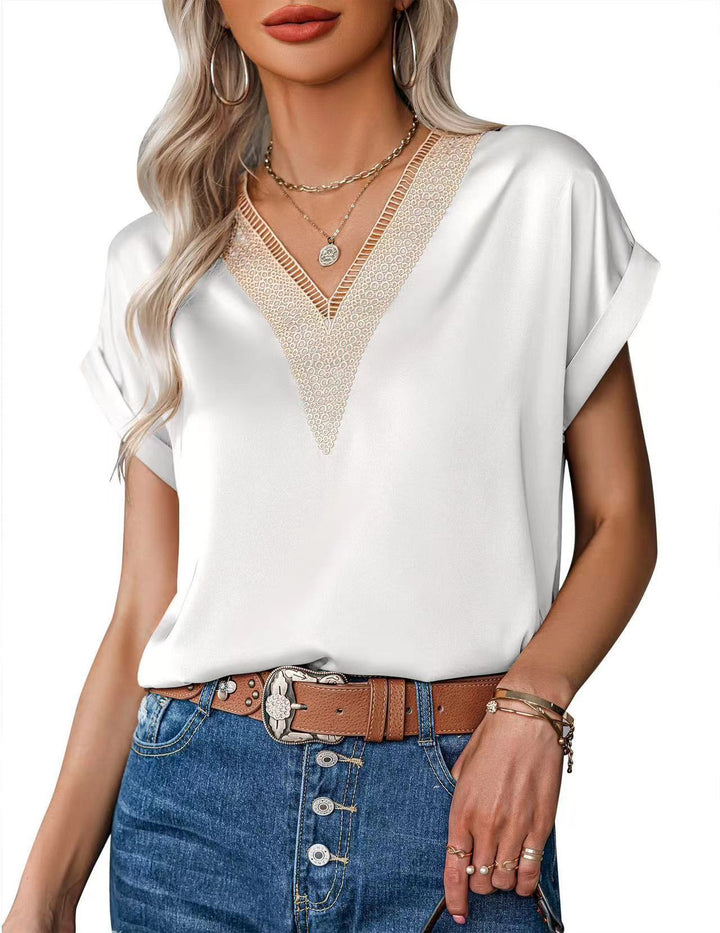 Damen Bluse mit elegantem Spitzenbesatz Echo Archiv