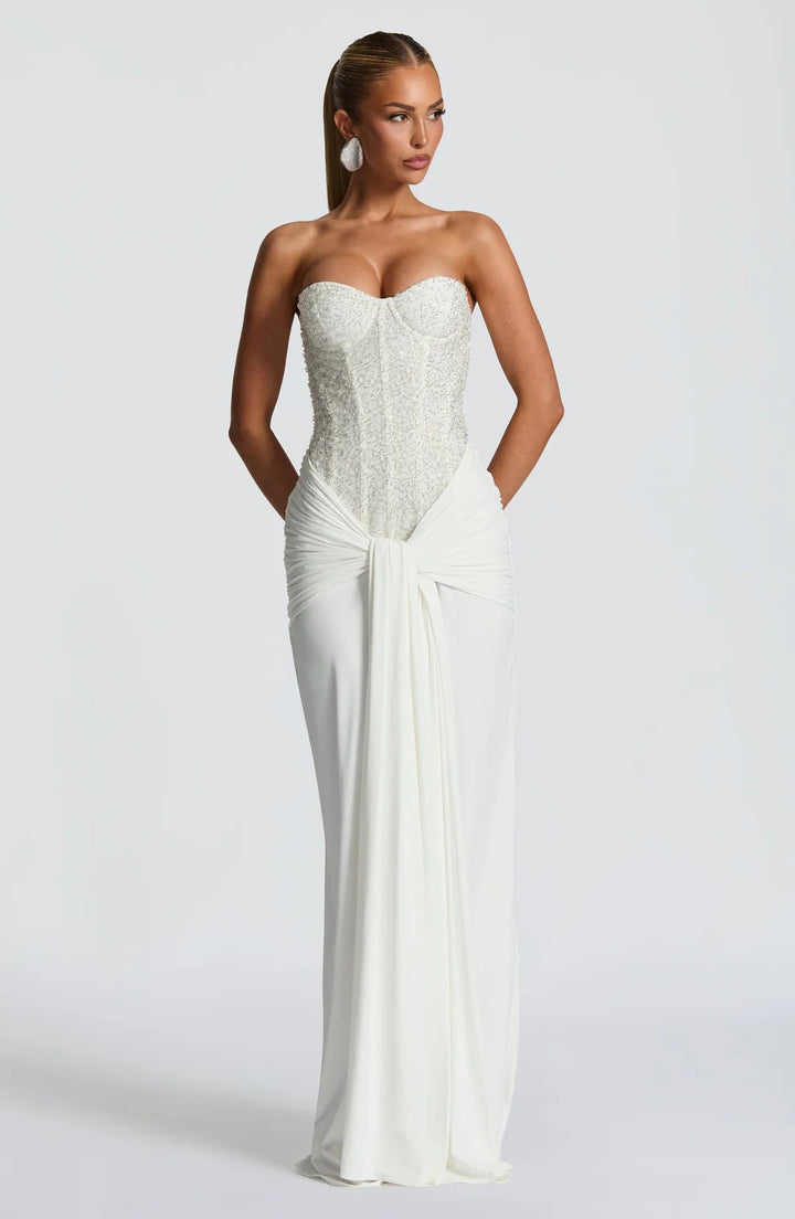 Damen Strapless Glamour- Abendkleid mit drapierter Taille Echo Archiv
