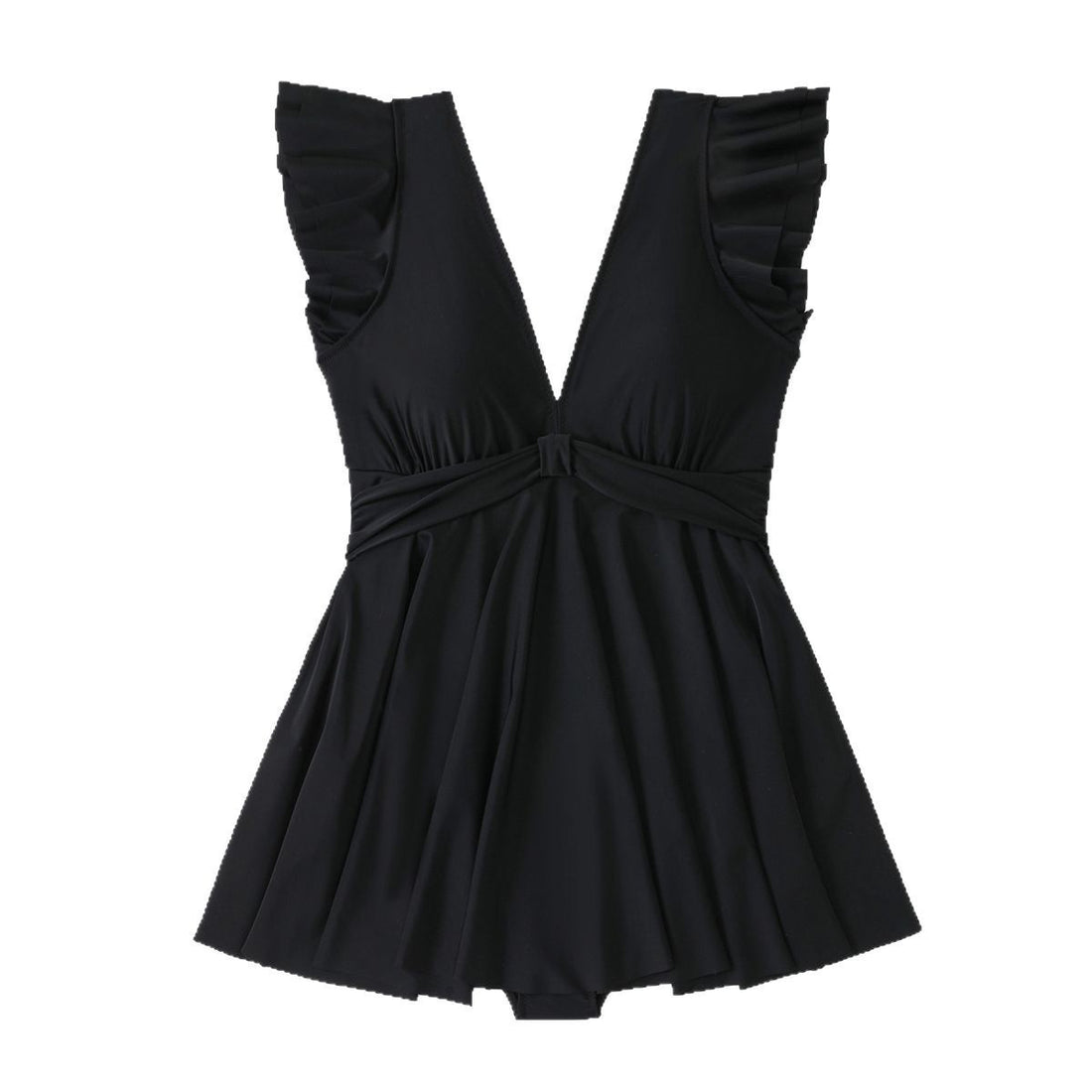 Damen elegantes Wickel-Badekleid – Élara