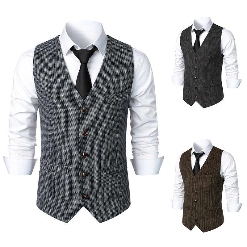 Herren elegante Steppweste mit modernem Schnitt und feinen Details Echoarchiv