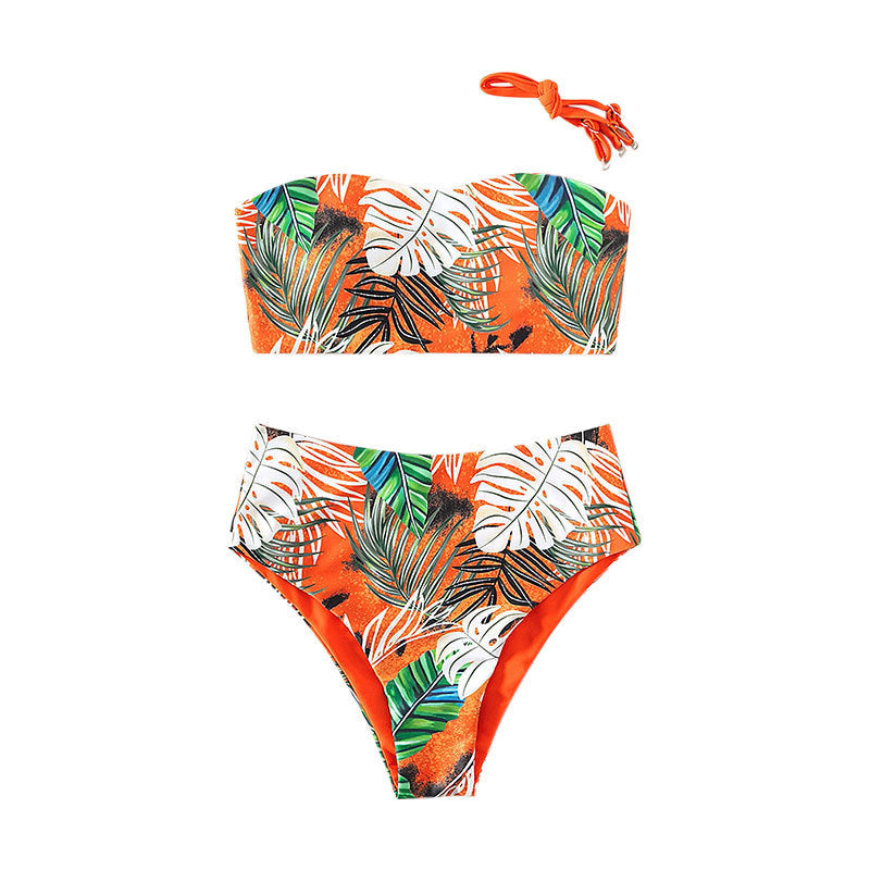 Damen Bandeau-Bikini mit hochgeschnittenem Unterteil Echo Archiv