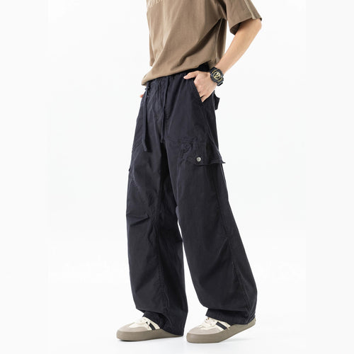 Herren Extraweite Baggy‑Cargohose im Utility‑Workwear‑Look mit elastischem Bund Echo Archiv