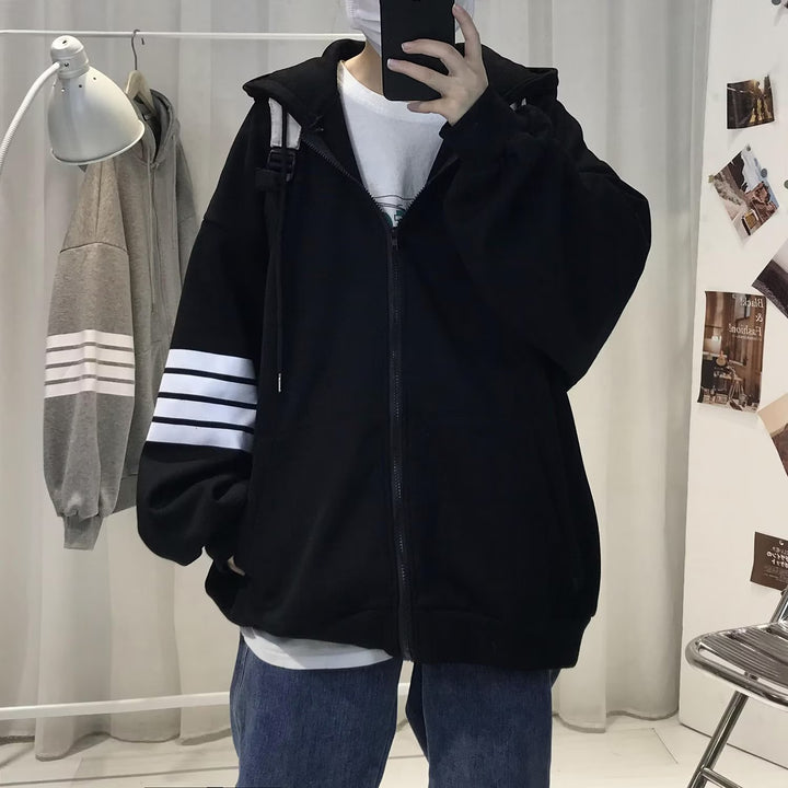 Unisex Bequeme Oversized Kapuzenjacke mit strukturiertem Design Echoarchiv