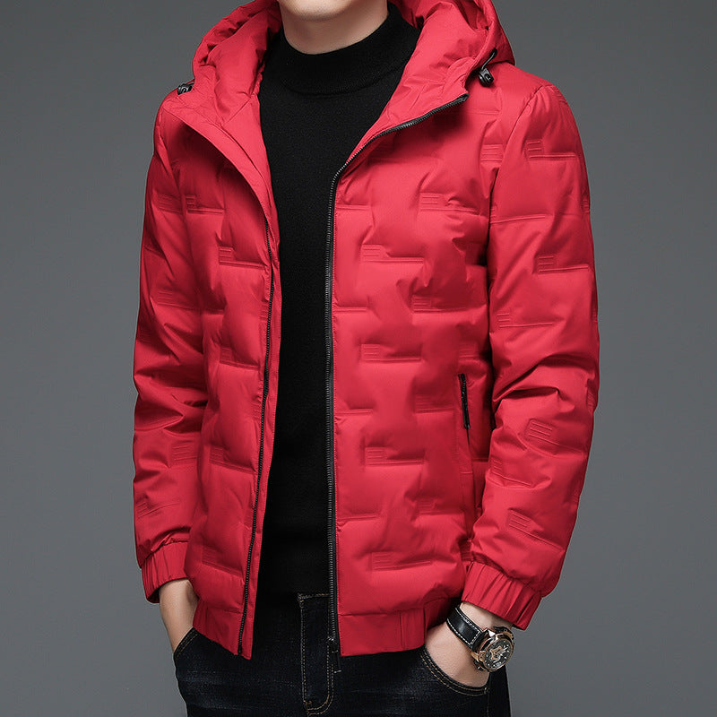 Herren isolierte Steppjacke mit Kapuze Echoarchiv