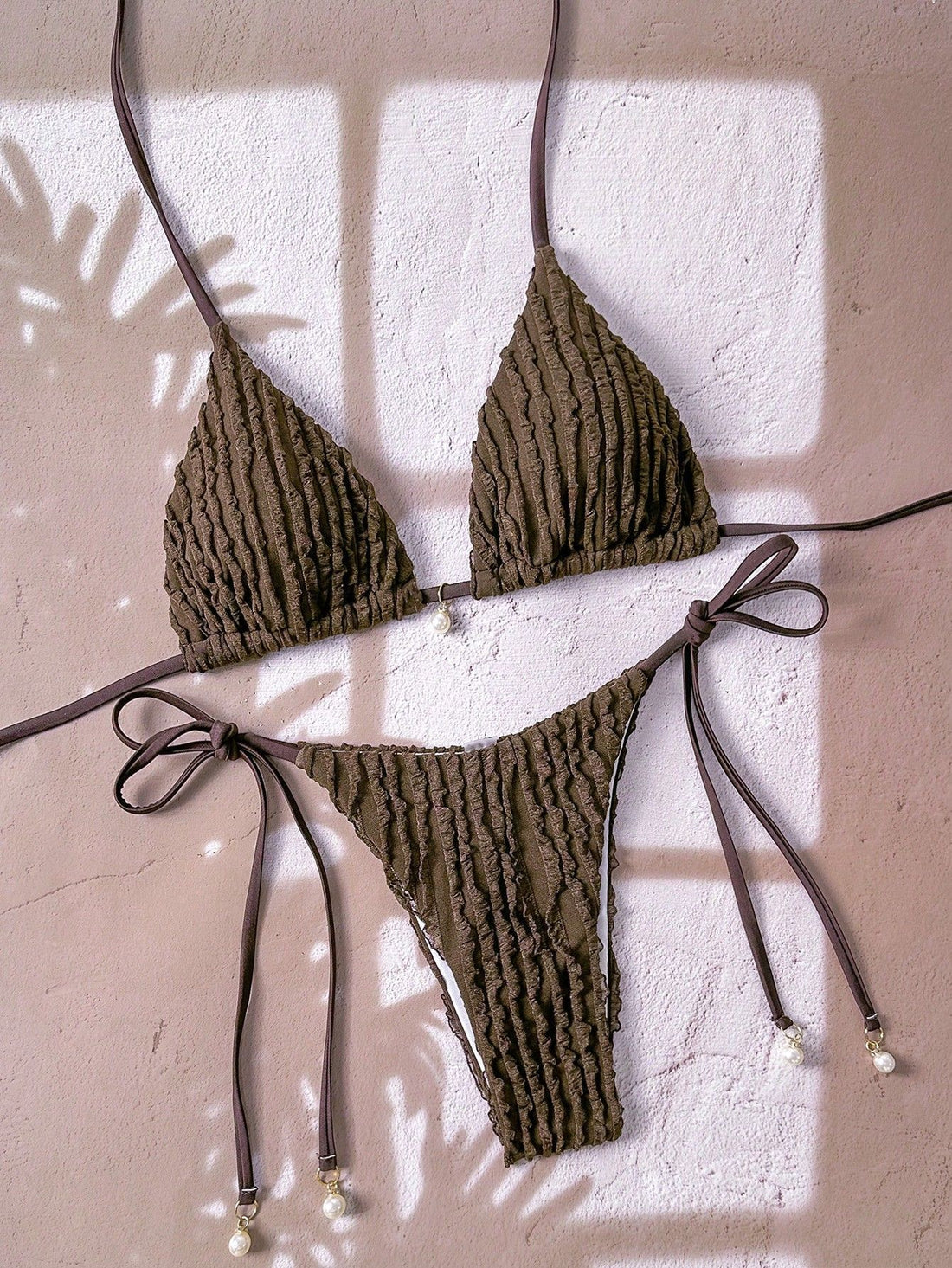 Damen Triangel-Bikini mit strukturierter Textur – Maréssa
