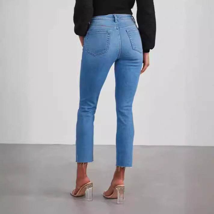 Damen zeitlose Jeans im modernen Schnitt mit cropped Bein Echo Archiv