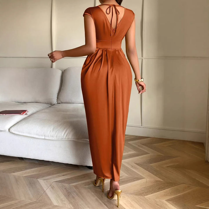 Damen Wickelkleid mit elegantem V-Ausschnitt und fließendem Stoff Echo Archiv