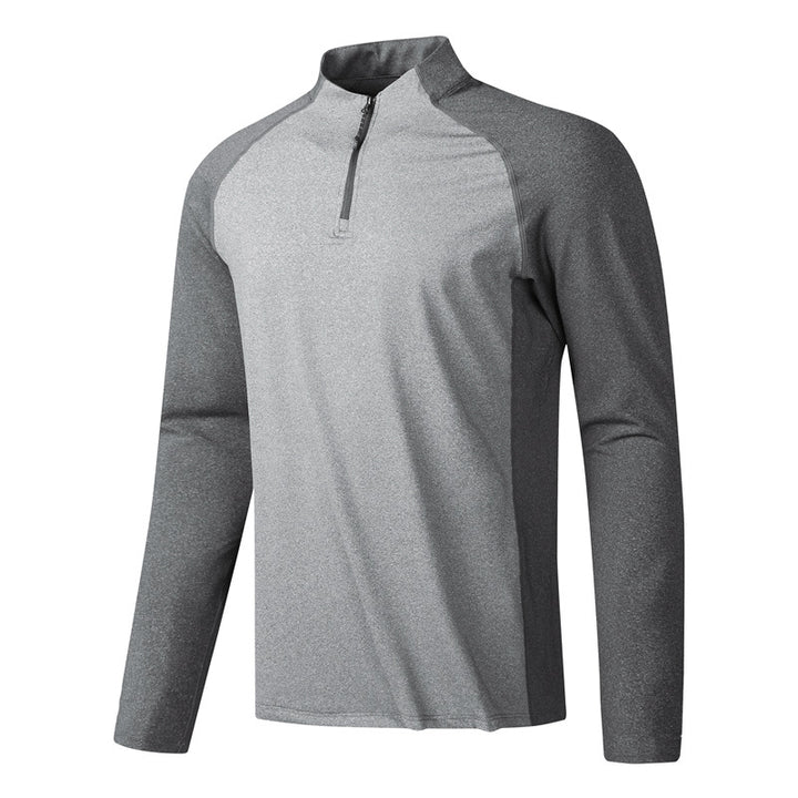 Herren Funktionales Langarmshirt mit Stehkragen und halbem Reißverschluss Echoarchiv