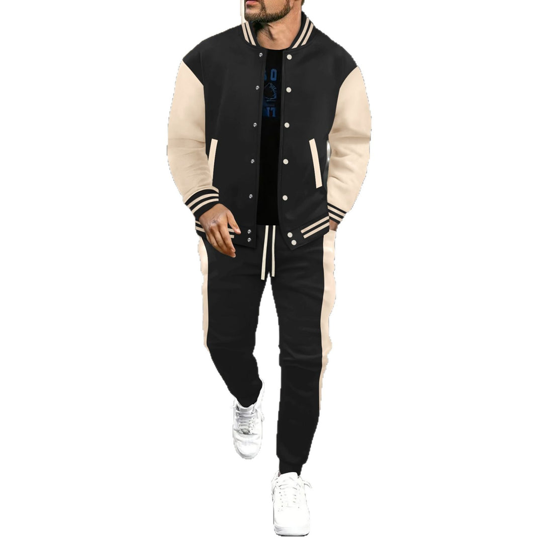 Herren elegantes Freizeit-Set mit modernem Bomberjacken-Design und bequemen Jogginghosen Echoarchiv