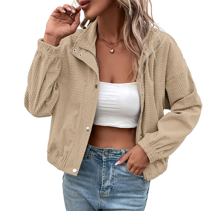 Damen Lässige Jacke mit hohem Kragen Echo Archiv