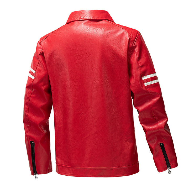Herren lässige Kunstlederjacke Echoarchiv