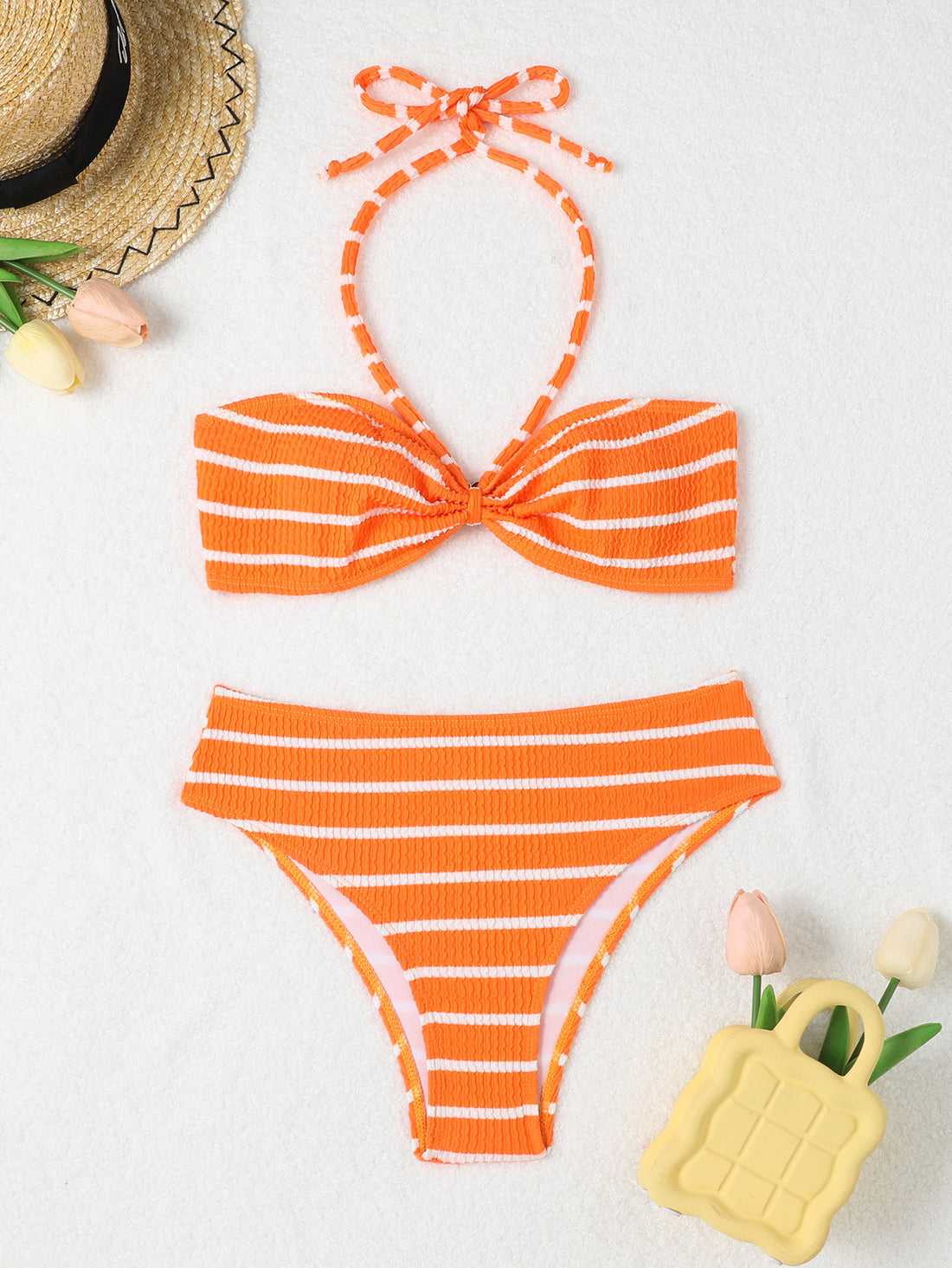 Damen Bandeau-Bikini-Set mit hohem Bund – Maréssa